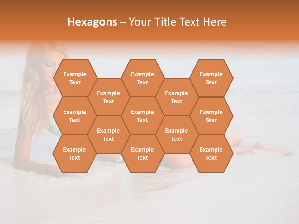 Blue Healthy Model PowerPoint Template