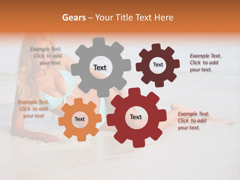 Blue Healthy Model PowerPoint Template