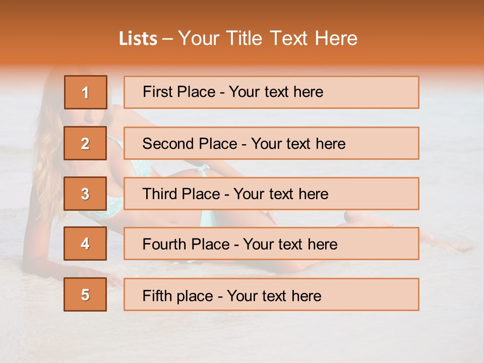 Blue Healthy Model PowerPoint Template