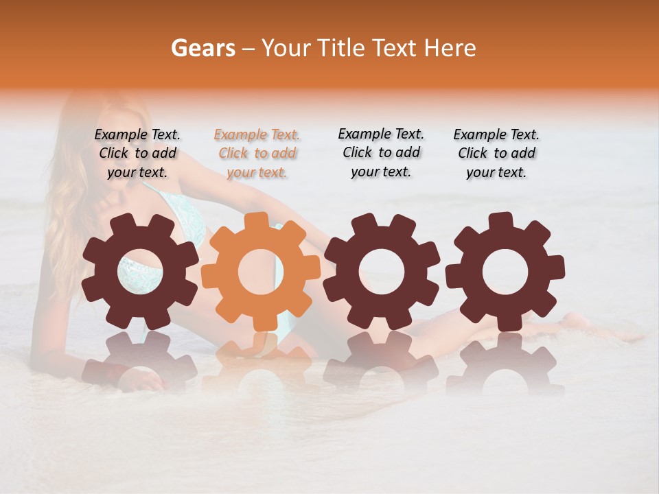 Blue Healthy Model PowerPoint Template