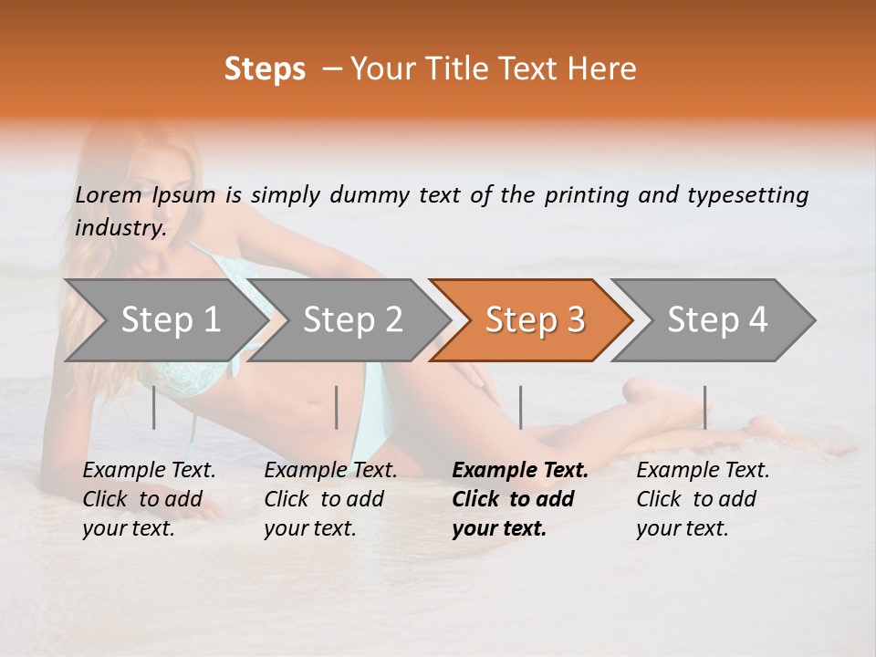 Blue Healthy Model PowerPoint Template