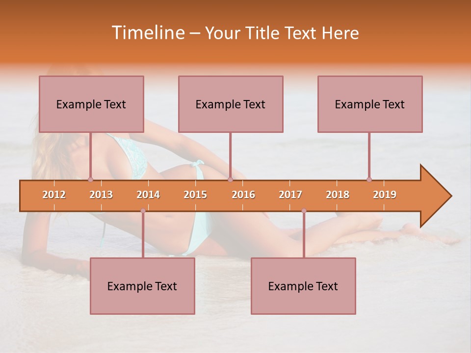 Blue Healthy Model PowerPoint Template