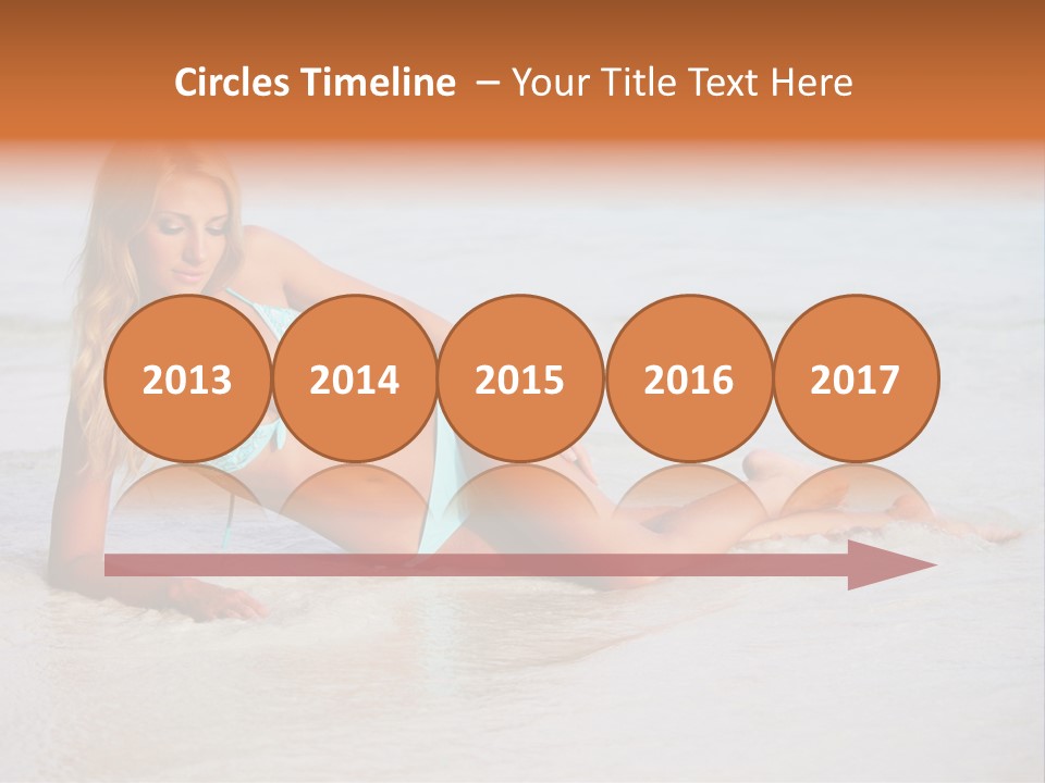 Blue Healthy Model PowerPoint Template