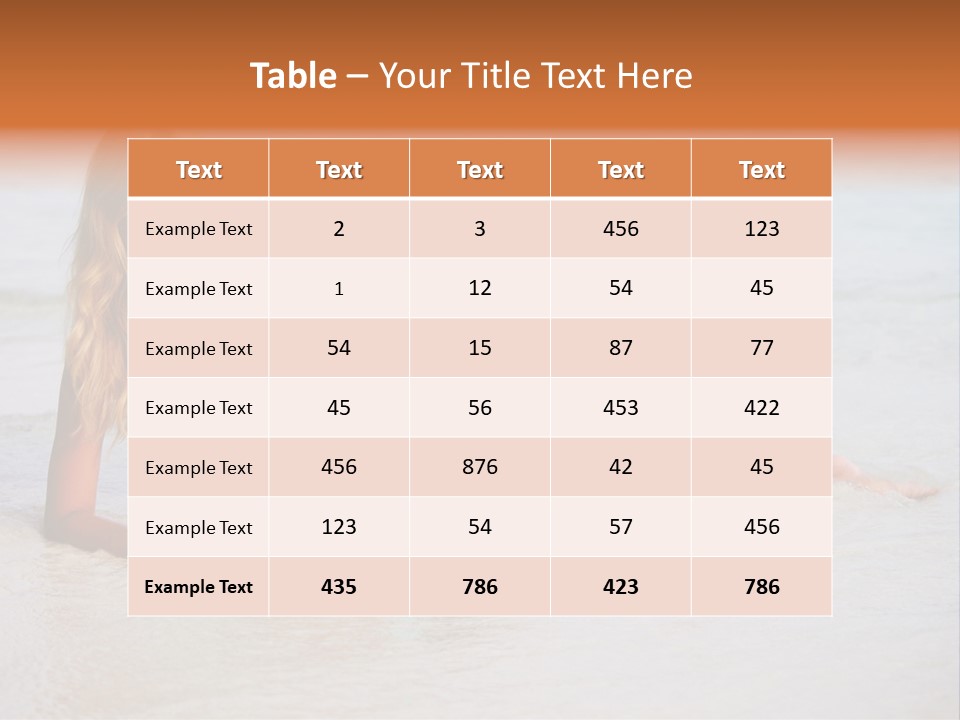 Blue Healthy Model PowerPoint Template