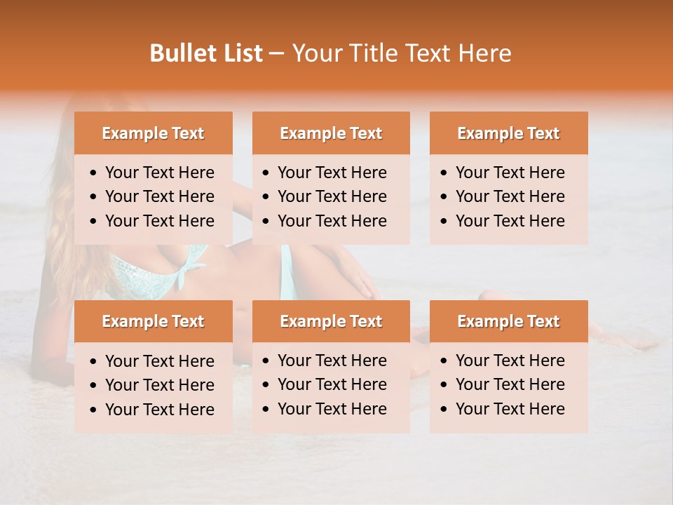Blue Healthy Model PowerPoint Template