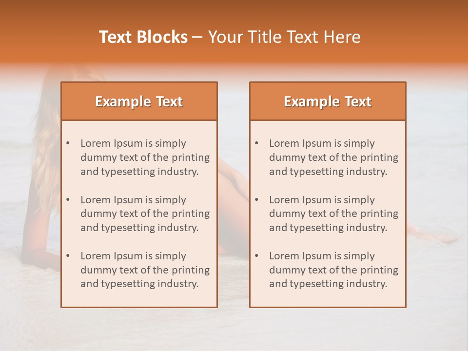 Blue Healthy Model PowerPoint Template