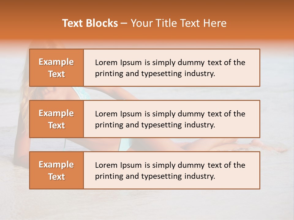 Blue Healthy Model PowerPoint Template