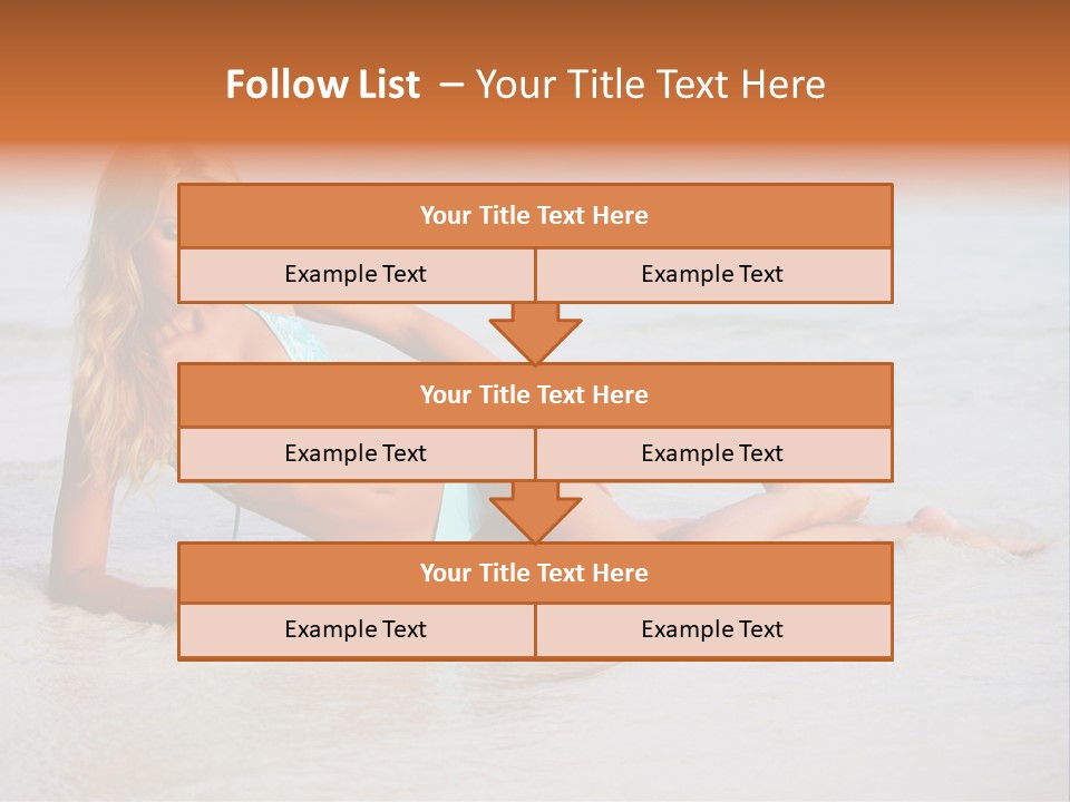 Blue Healthy Model PowerPoint Template
