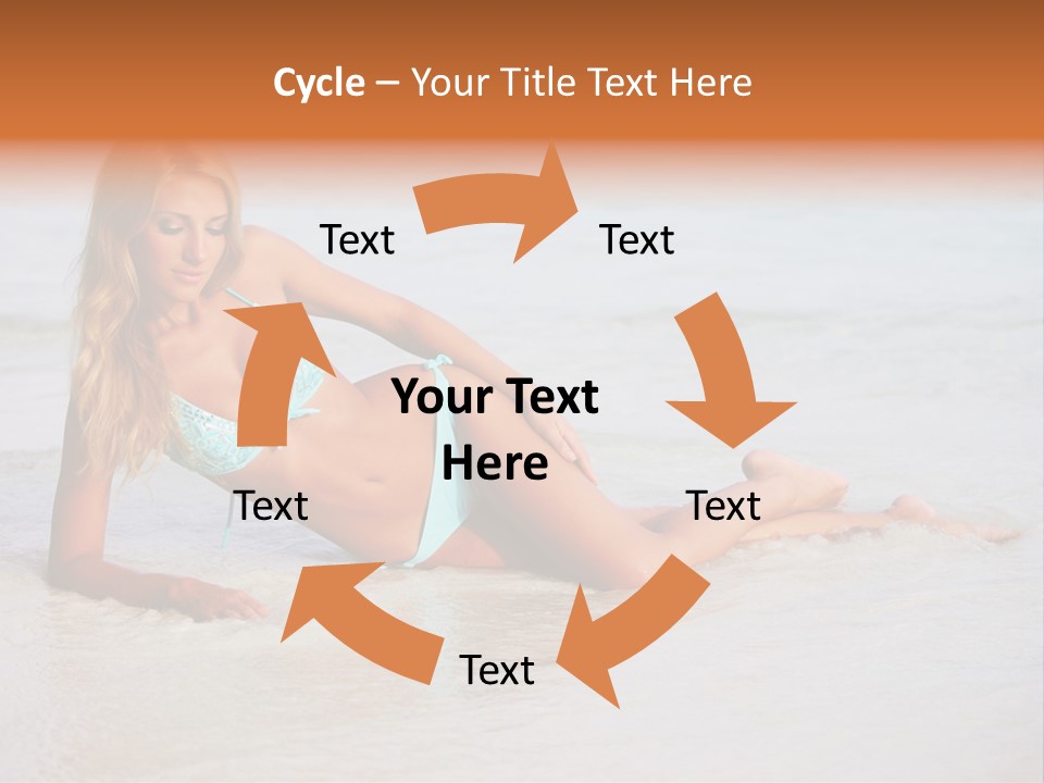 Blue Healthy Model PowerPoint Template