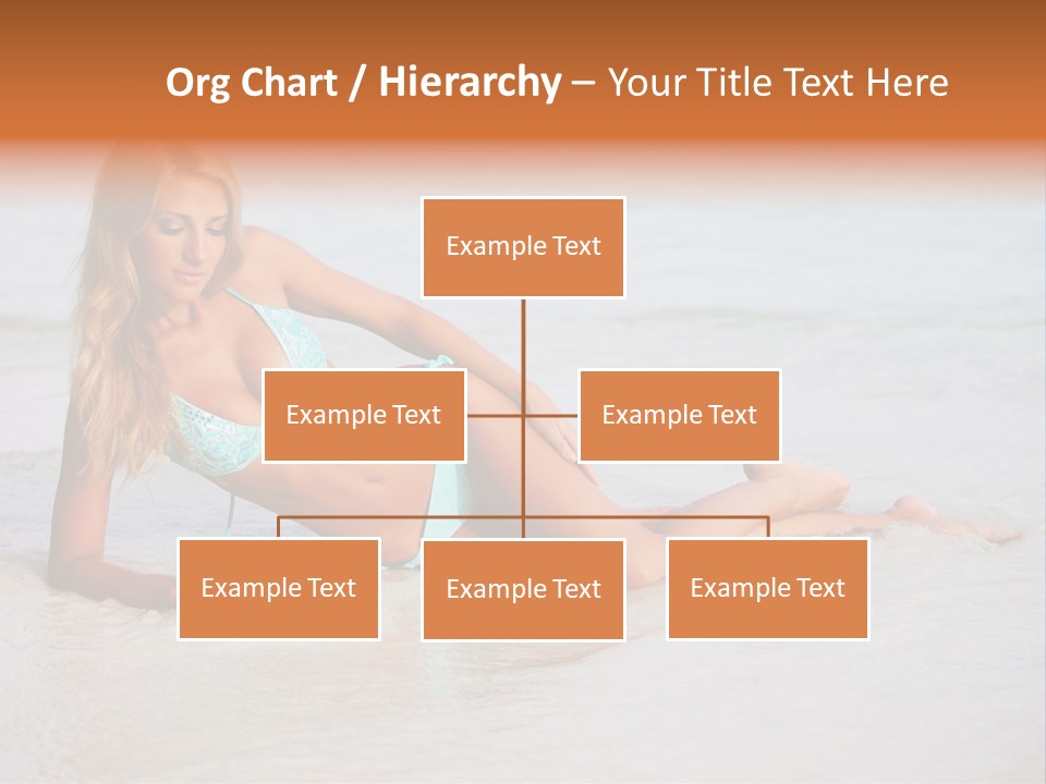 Blue Healthy Model PowerPoint Template