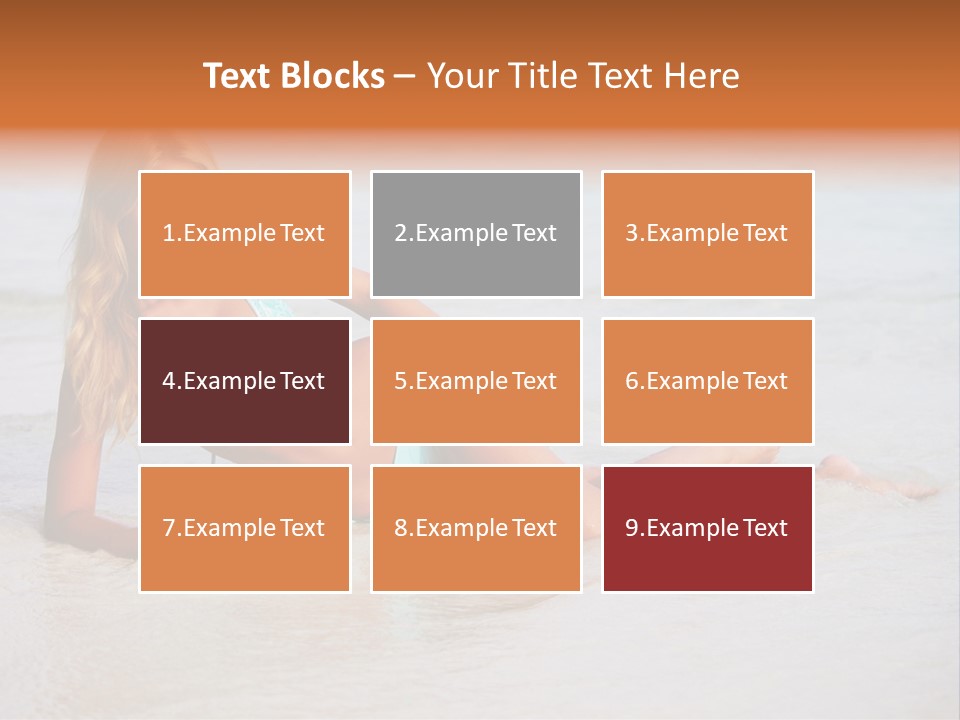 Blue Healthy Model PowerPoint Template