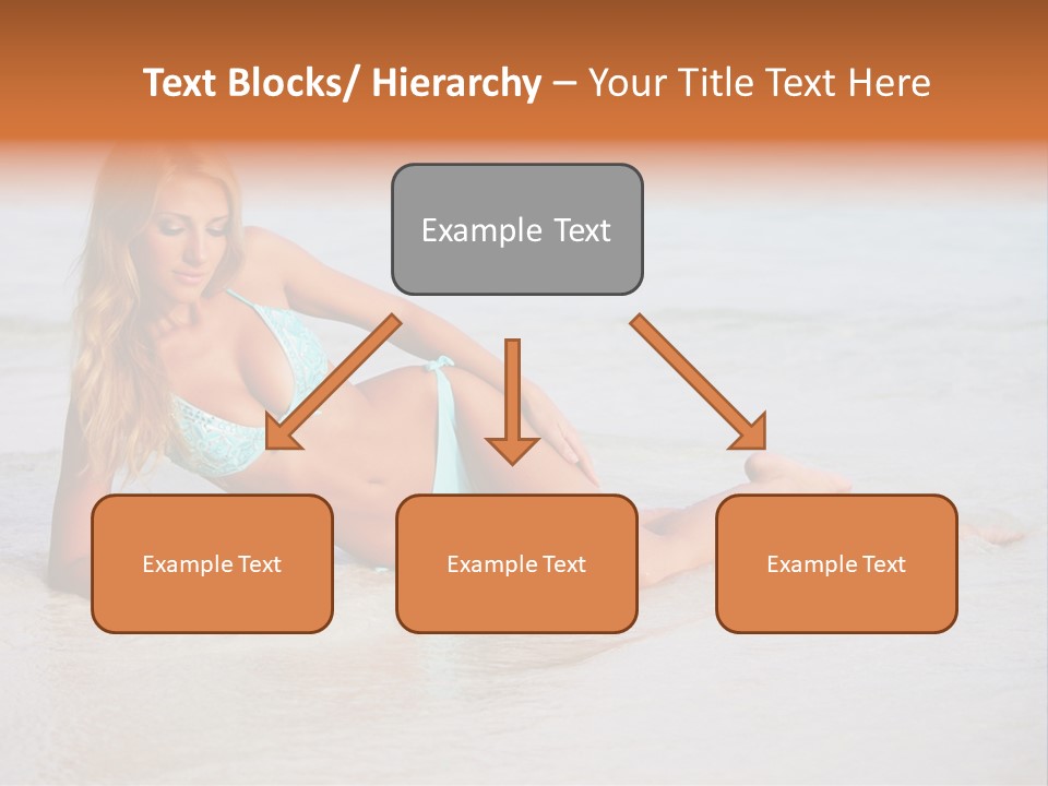 Blue Healthy Model PowerPoint Template