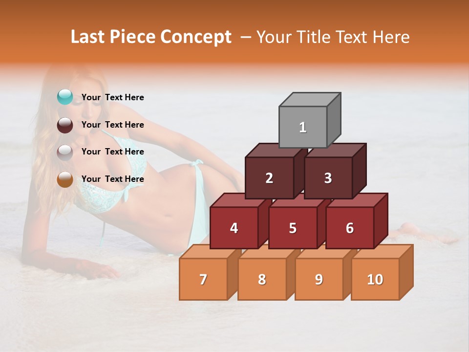 Blue Healthy Model PowerPoint Template