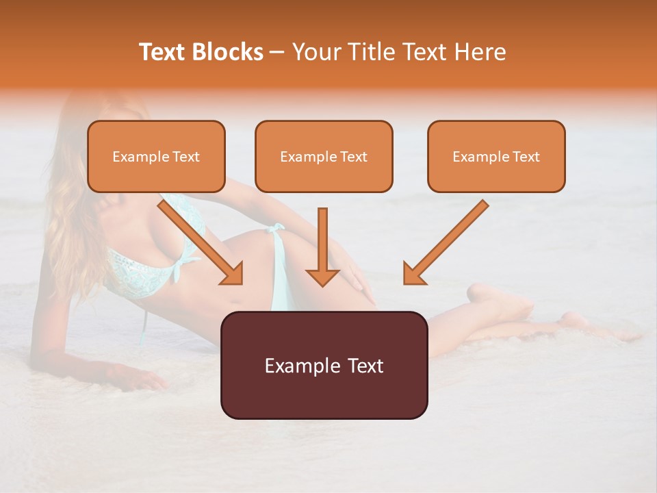 Blue Healthy Model PowerPoint Template