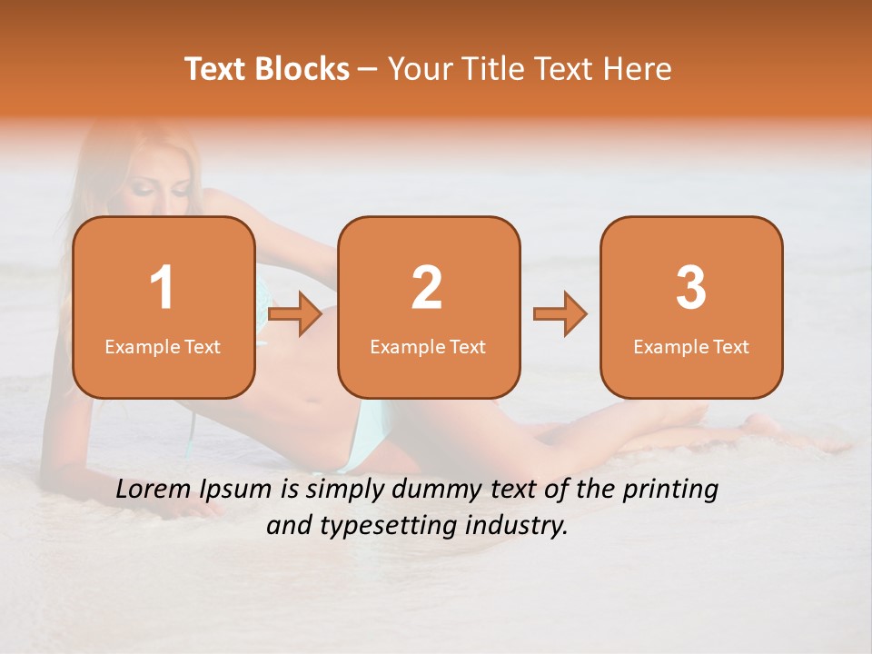 Blue Healthy Model PowerPoint Template