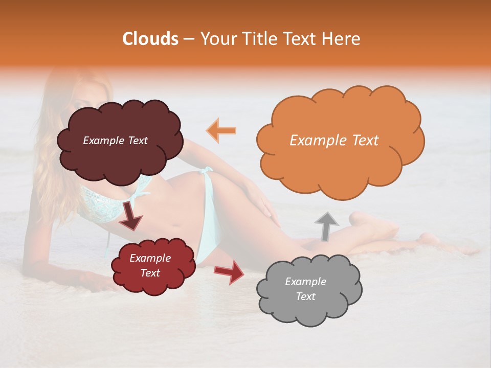 Blue Healthy Model PowerPoint Template