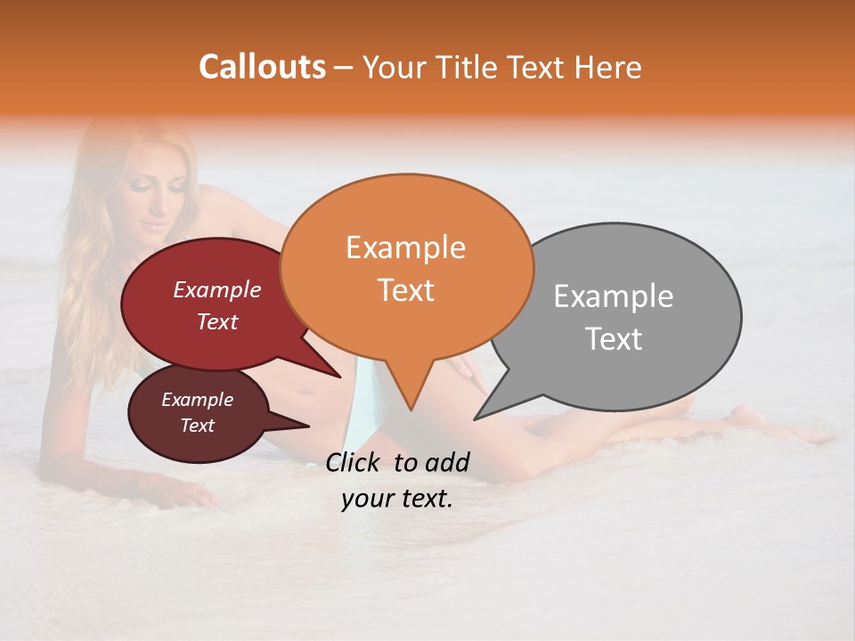 Blue Healthy Model PowerPoint Template