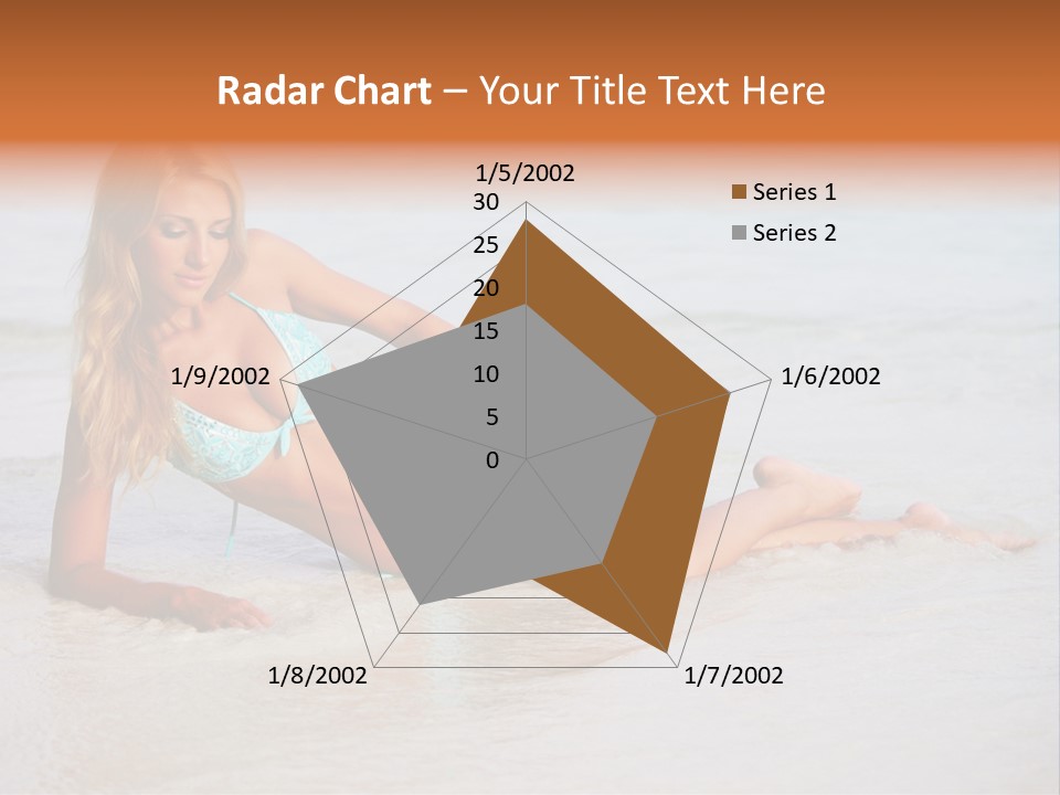 Blue Healthy Model PowerPoint Template