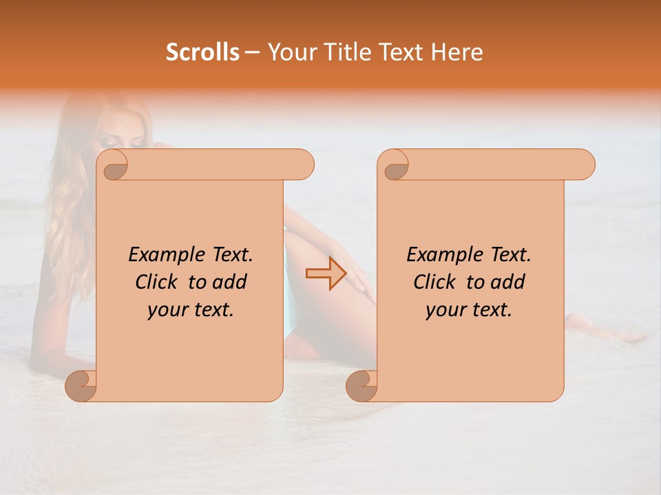Blue Healthy Model PowerPoint Template