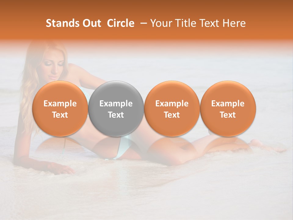 Blue Healthy Model PowerPoint Template