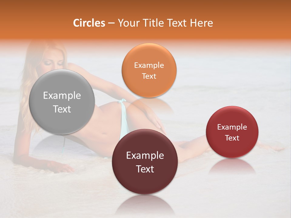 Blue Healthy Model PowerPoint Template