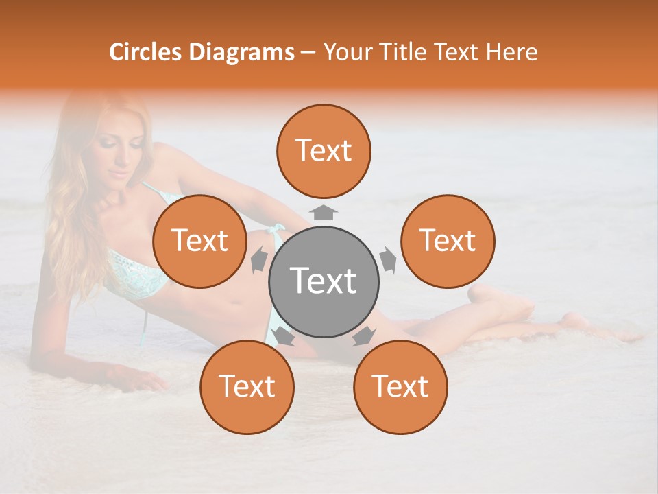 Blue Healthy Model PowerPoint Template