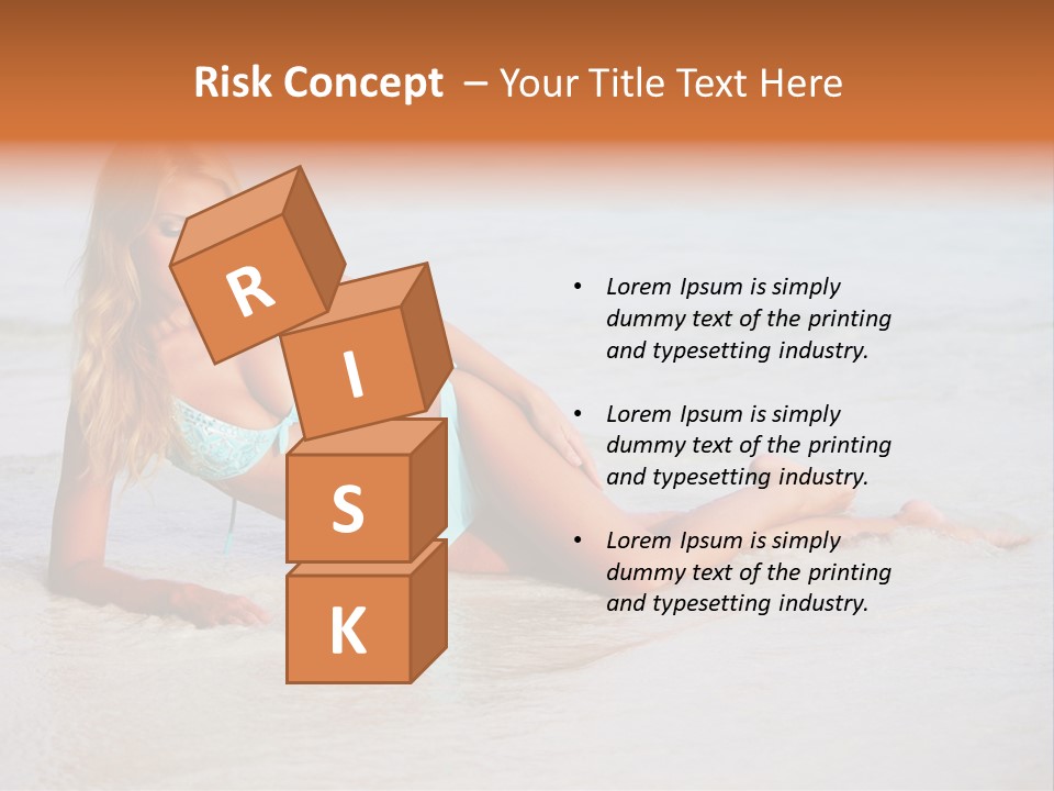 Blue Healthy Model PowerPoint Template