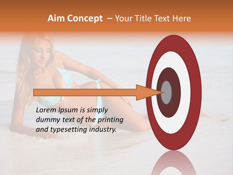Blue Healthy Model PowerPoint Template