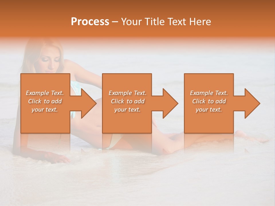 Blue Healthy Model PowerPoint Template