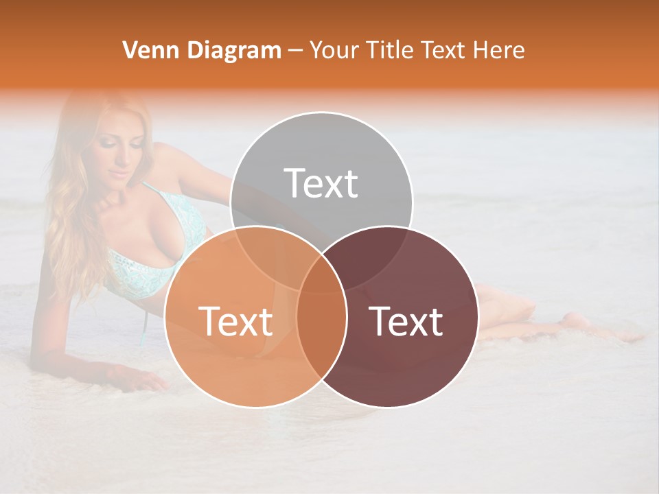 Blue Healthy Model PowerPoint Template