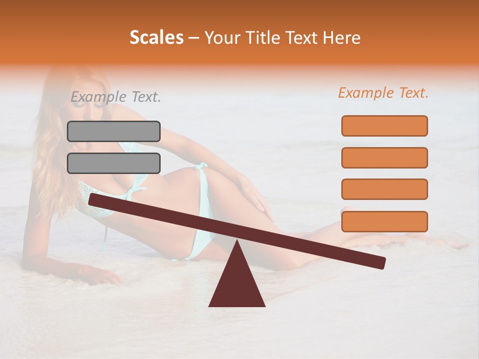 Blue Healthy Model PowerPoint Template