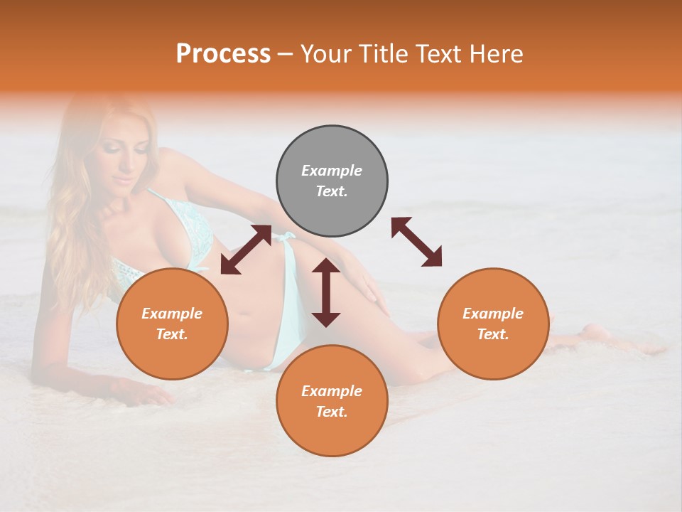 Blue Healthy Model PowerPoint Template