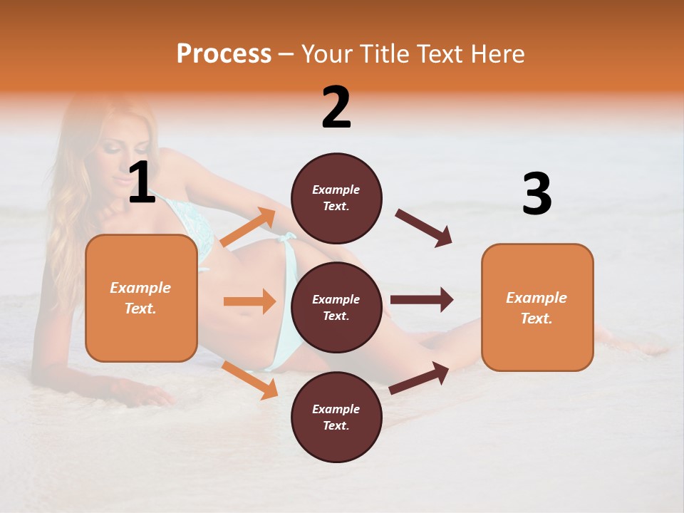 Blue Healthy Model PowerPoint Template