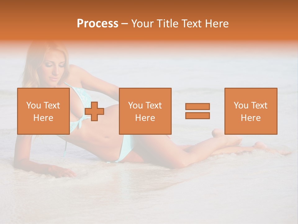 Blue Healthy Model PowerPoint Template