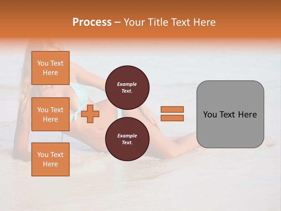 Blue Healthy Model PowerPoint Template