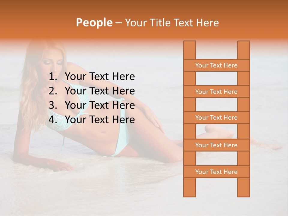 Blue Healthy Model PowerPoint Template