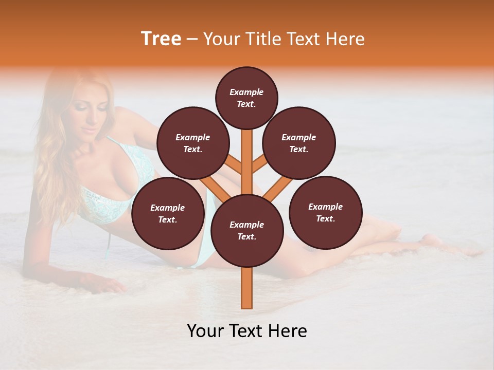 Blue Healthy Model PowerPoint Template