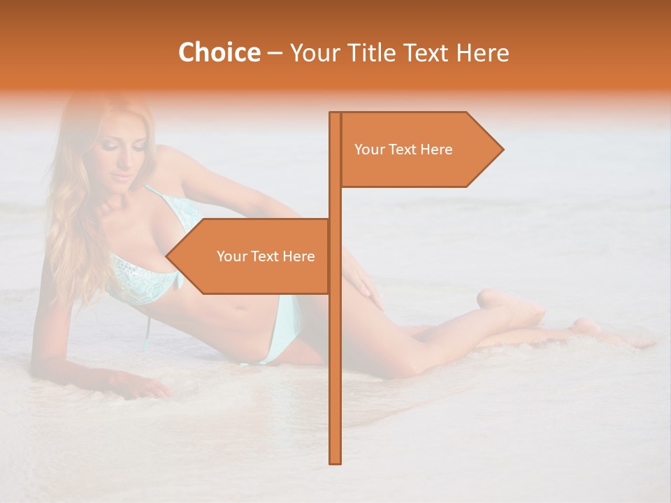 Blue Healthy Model PowerPoint Template