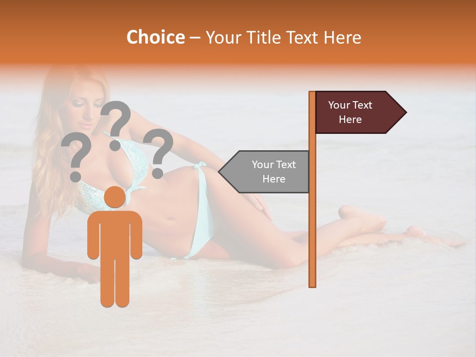 Blue Healthy Model PowerPoint Template