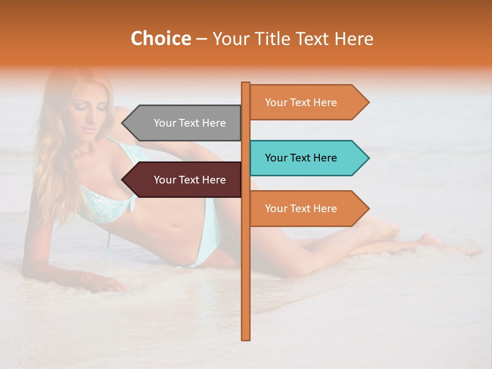 Blue Healthy Model PowerPoint Template