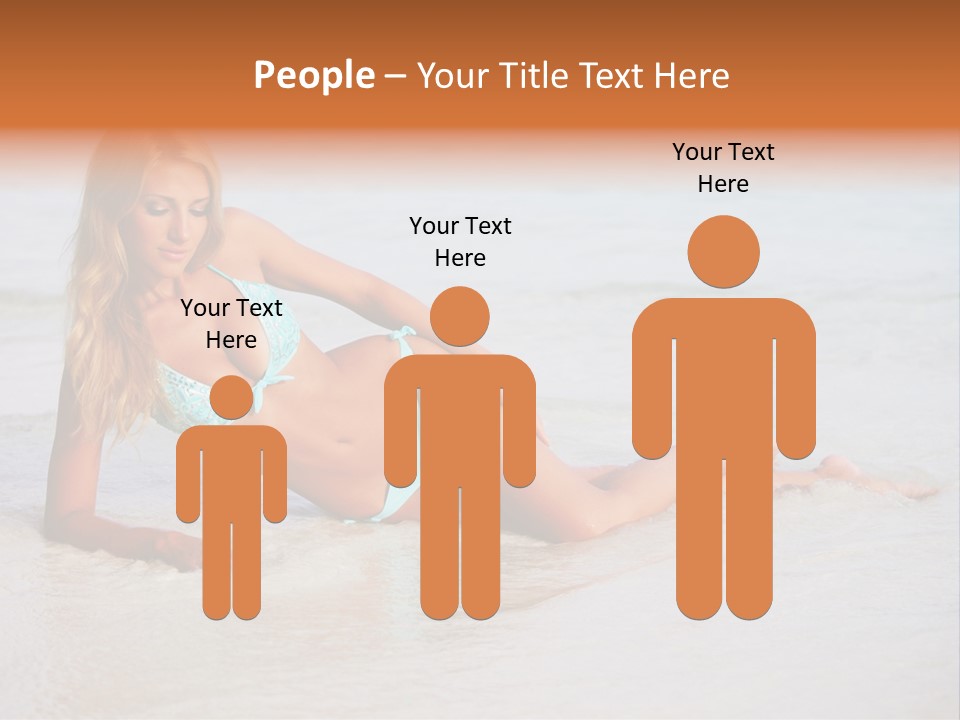 Blue Healthy Model PowerPoint Template