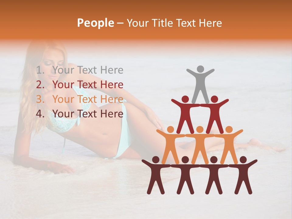 Blue Healthy Model PowerPoint Template