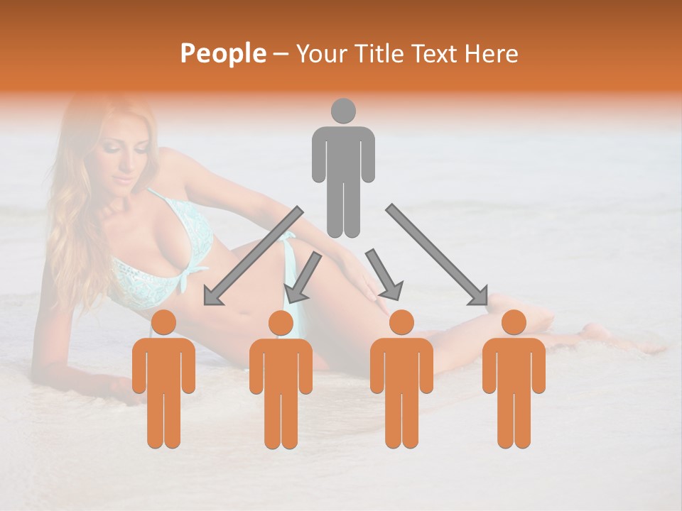 Blue Healthy Model PowerPoint Template