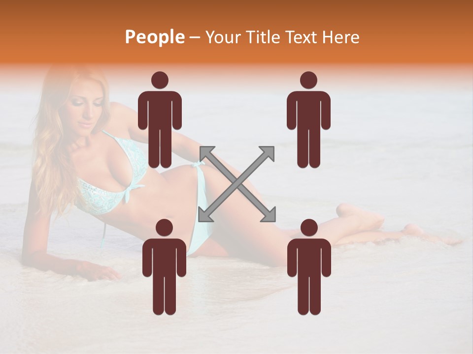 Blue Healthy Model PowerPoint Template