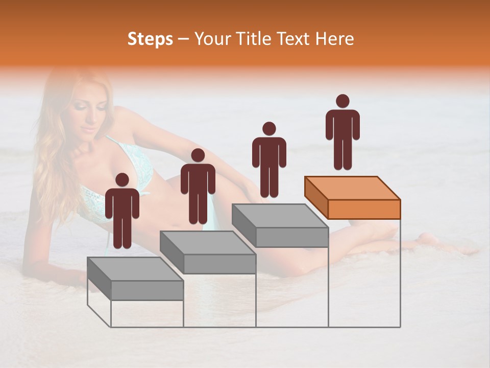 Blue Healthy Model PowerPoint Template