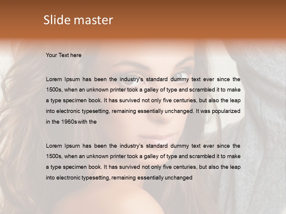 Young Femininity Girl PowerPoint Template