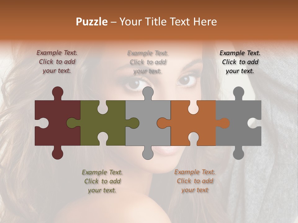 Young Femininity Girl PowerPoint Template