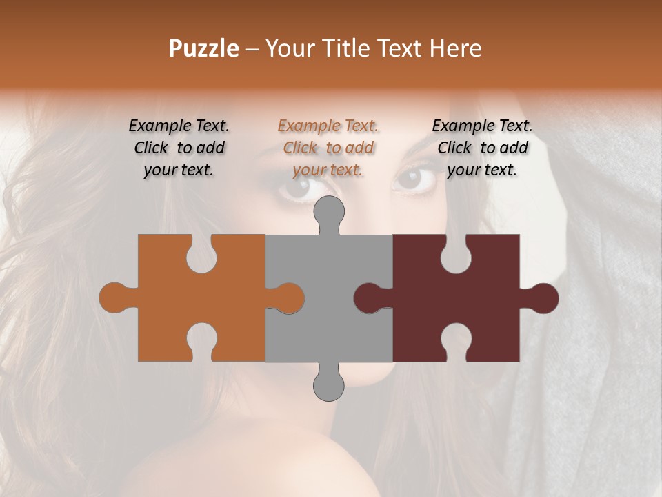 Young Femininity Girl PowerPoint Template