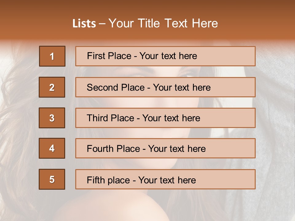 Young Femininity Girl PowerPoint Template