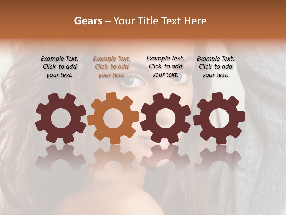 Young Femininity Girl PowerPoint Template